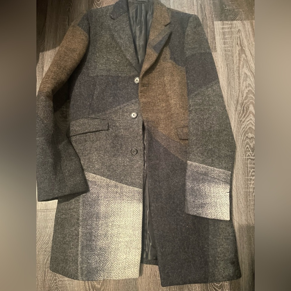 Jil Sander Runway Fw09 Color-Block Wool Single Br… - image 1